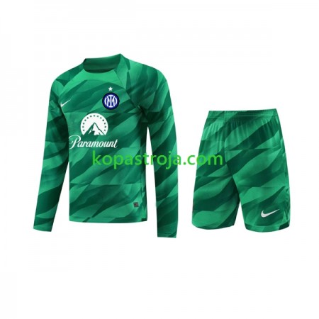 Billiga Fotbollströjor Inter Milan Målvakt Barn Borta tröja 2023/24 Långärmad
